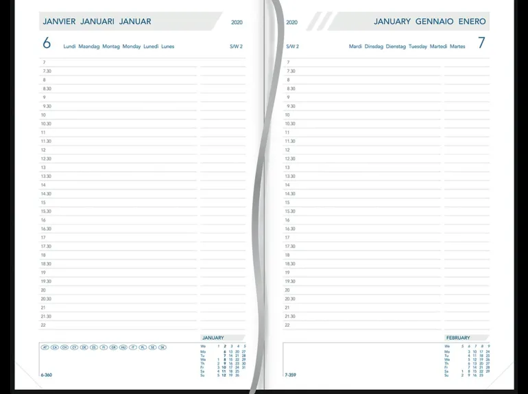 Agenda daily zwart 2022