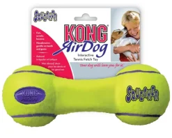 Air squeaker dumbell geel M
