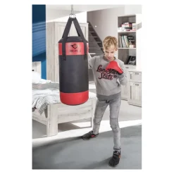 Angel Sports Bokszak met Handschoenen - Zwart/Rood