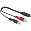 Audio adapter 2 rca- jackkabel 3,5 F