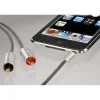 Audiokabel 3,5 jack - 2 rca aluline 1 m
