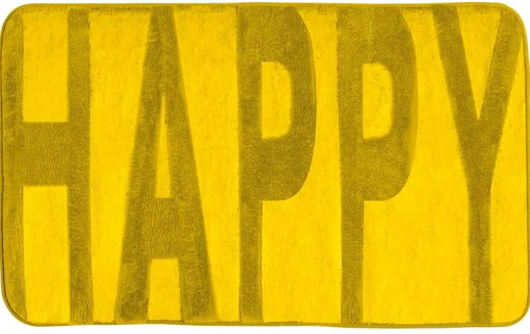 Badmat memory foam mustard yellow