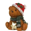 Beer kerstbeeld met LED licht 30cm