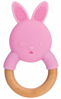 Bijtring konijn hout/silicone