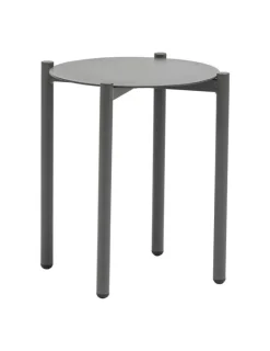 Bijzettafel rond Jolien - ?46xH50cm - Aluminium - Lichtgrijs