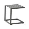 Bijzettafel vierkant Jenthe - L40xB40xH44cm - Aluminium - Antraciet