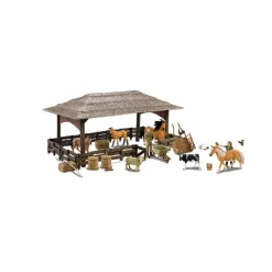 Boerderij met figuren