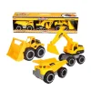 Bouwvoertuigen Speelset - Graafmachine, Shovel en Kiepwagen - 3 delig