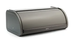 Broodtrommel met schuifdeksel platinum