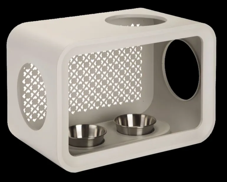 Cat cube dinner dune grey