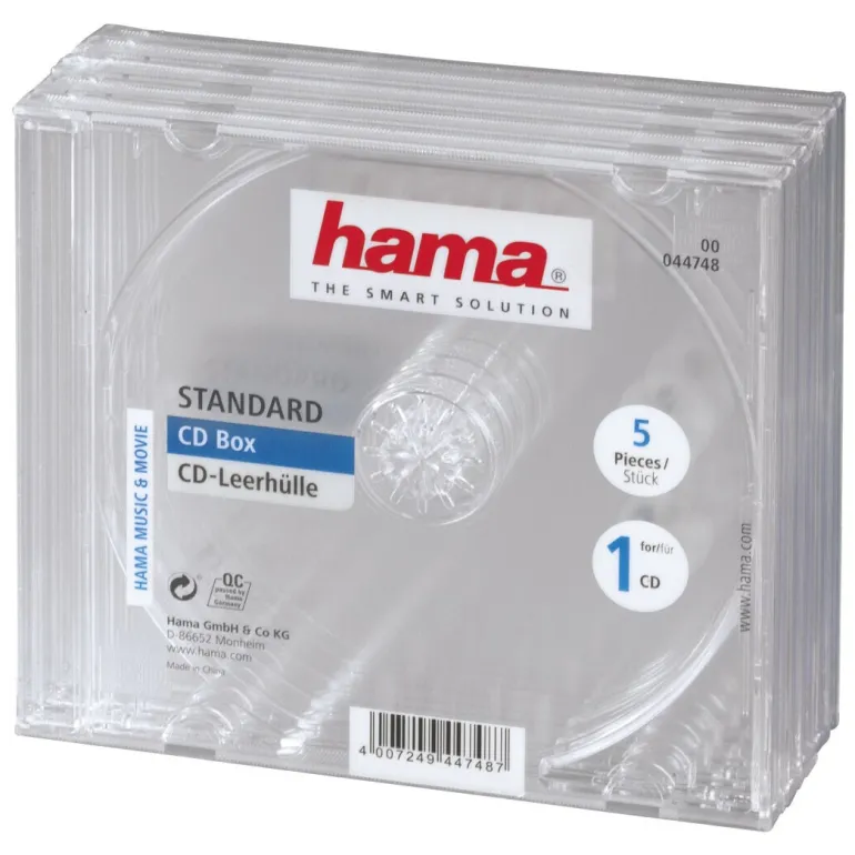 Cd-box transparant 5 stuks