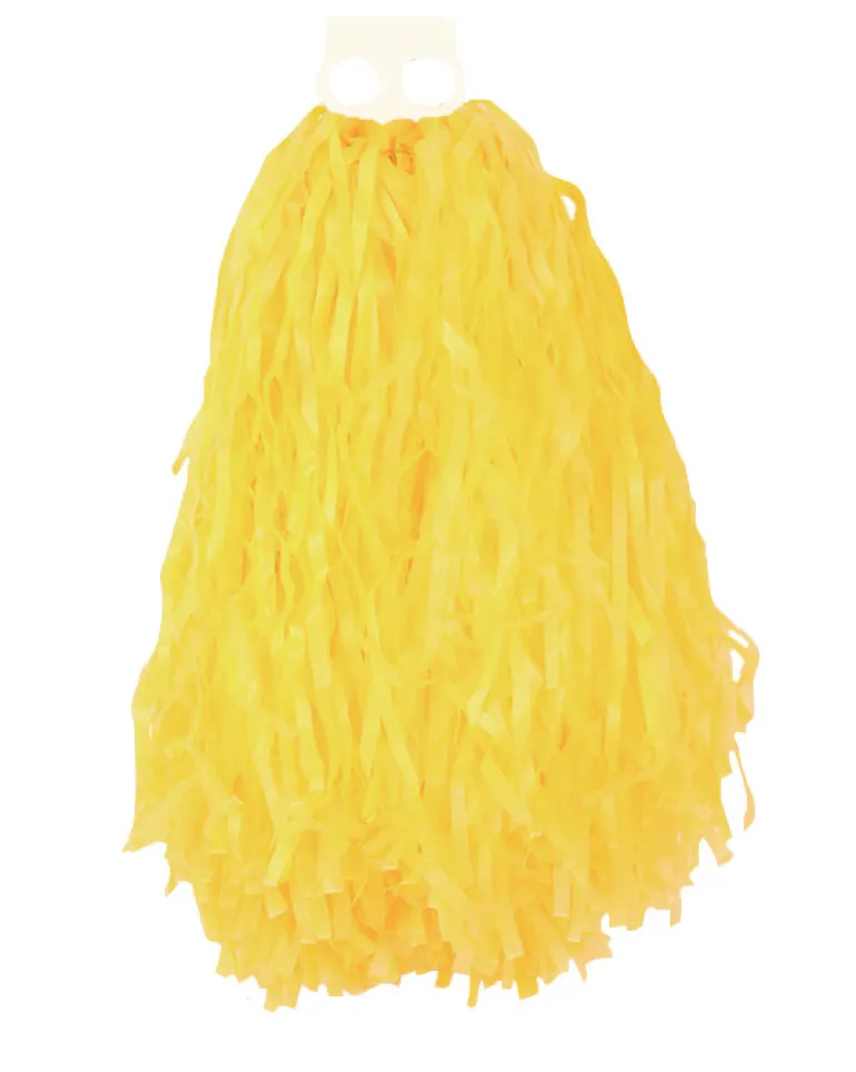 Cheerleader Pompon met Ringen - Geel