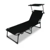 Cuba ligbed zwart 187x56x30 cm