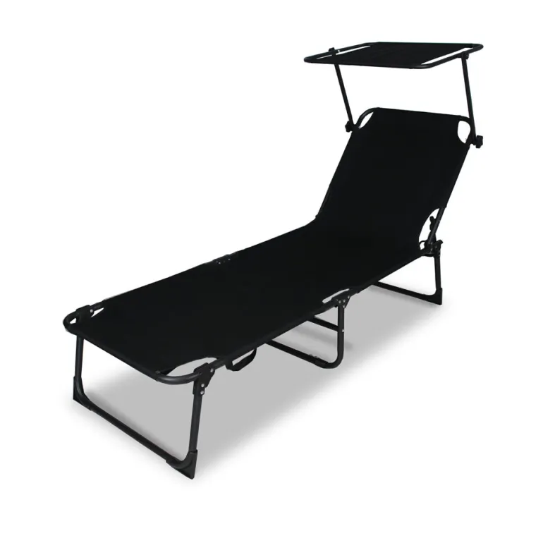 Cuba ligbed zwart 187x56x30 cm