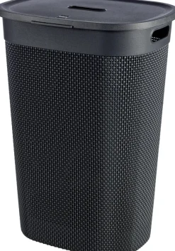 Curver Filo Wasmand met deksel - Antraciet - 55L