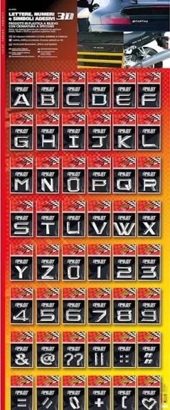3D Letter 10x48pcs 26mm