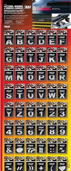 3D Letter 10x48pcs 28mm