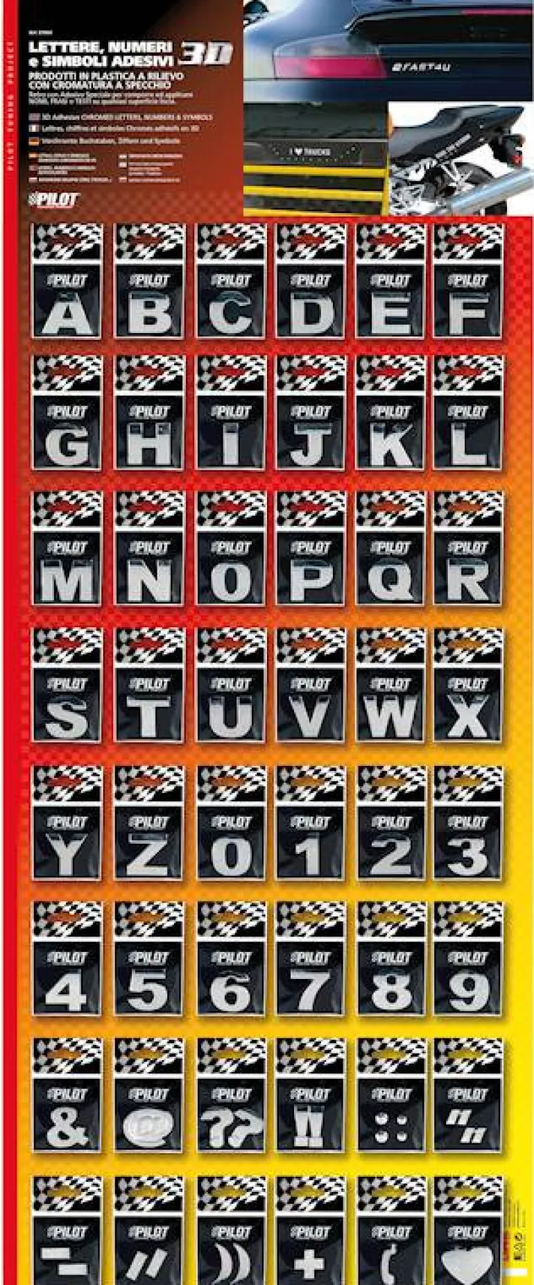 3D Letter 10x48pcs 28mm