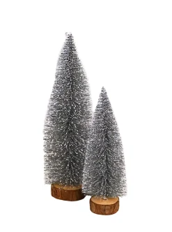 Deco boompje zilver L