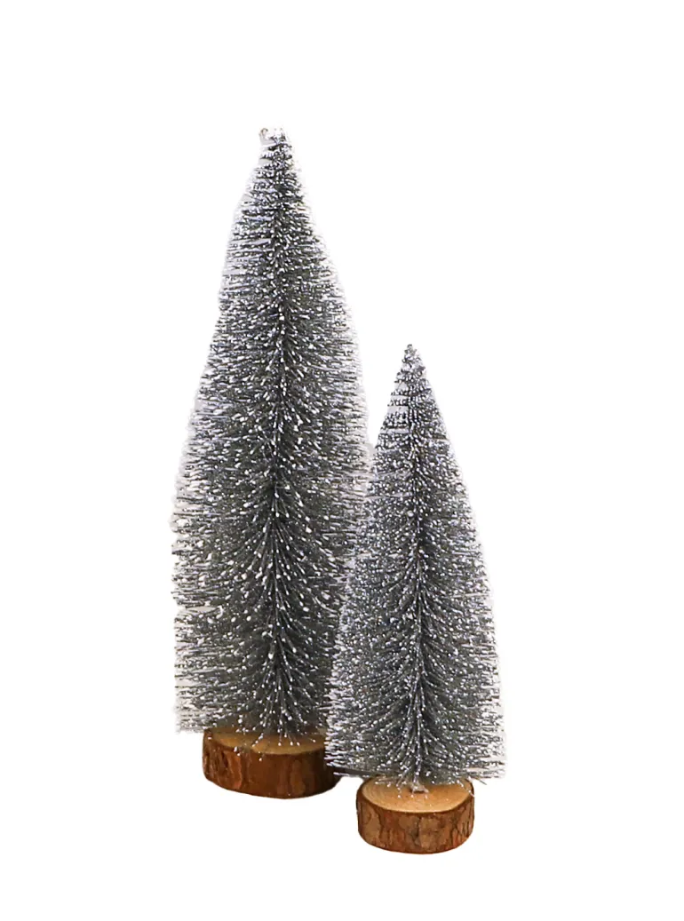 Deco boompje zilver S
