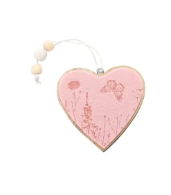 Decoratie vilt hangertje roze