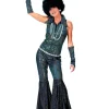 Disco Kostuum Blauw Jumpsuit Boogie Queen - Maat 44/46