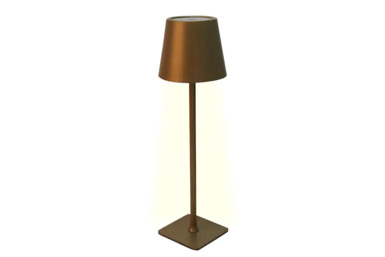 Draadloze LED tafellamp Sphere met touchbediening - Dimbaar - Oplaadbaar via USB - Champagne