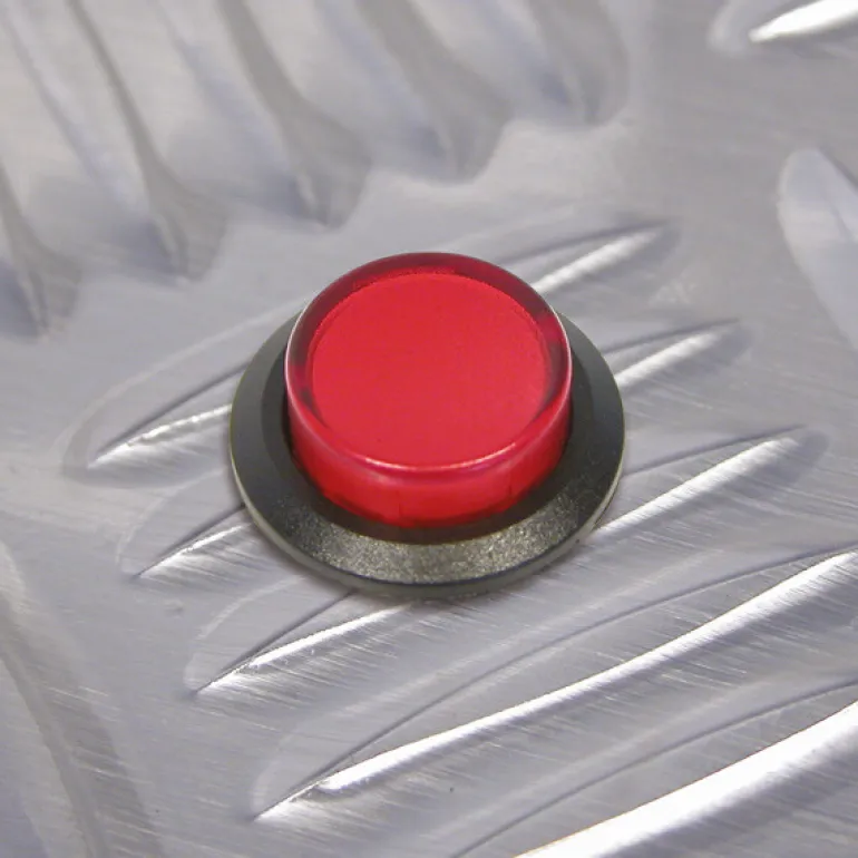 Drukschakelaar rood 12 V