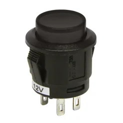 Drukschakelaar zwart 12 V