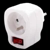 Eenwegstekker met schakelaar wit 1 x 16 A