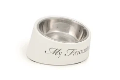 Eetbak 'My favourite dog' wit 18 cm
