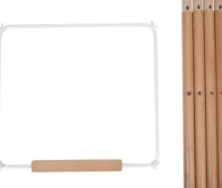 Evolu Extra Set Lange Poten + Voetsteun Hout Naturel Wit