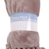 Fleece plaid taupe 160 x 200 cm