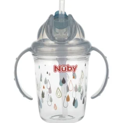 Flip-It Antilekbeker met handvatten uit Tritan™ - grijs - 240ml - 12m+