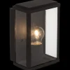 Gaia muurlamp zwart IP44 E27 60W