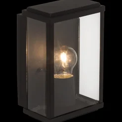 Gaia muurlamp zwart IP44 E27 60W