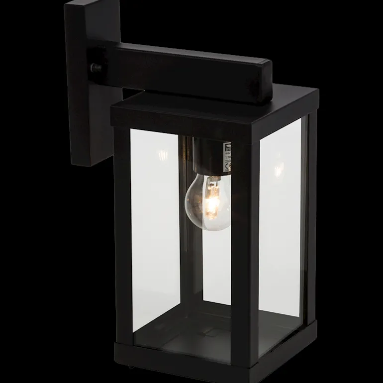 Gaia muurlamp zwart IP44 E27 60W