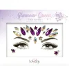 Gezicht Juwelen Steentjes Glamour Queen - Meerkleurig