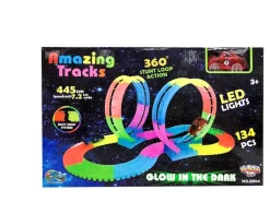 Glow in the dark autobaan 134 stuks