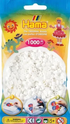 Hama 1000 strijkparels wit