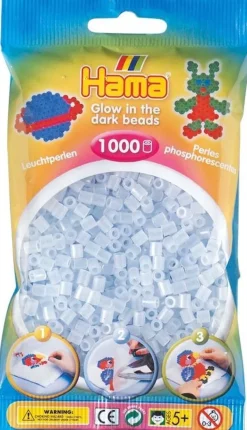 Hama 1000st strijkparels blauw fluo