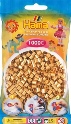 Hama 1000st strijkparels goud