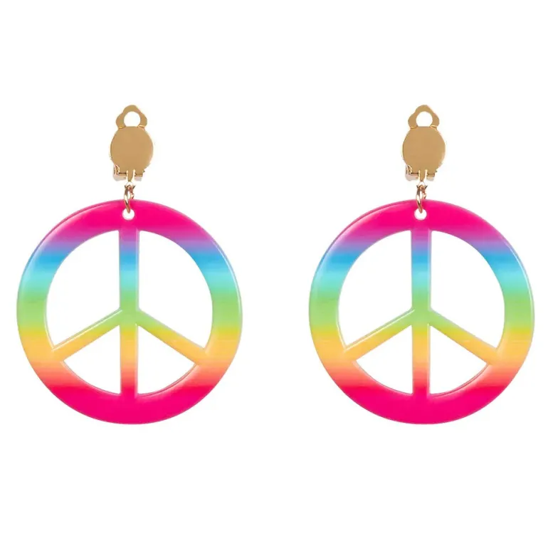 Hippie Set Flower Power - bril + hoofdband + oorbellen + ketting