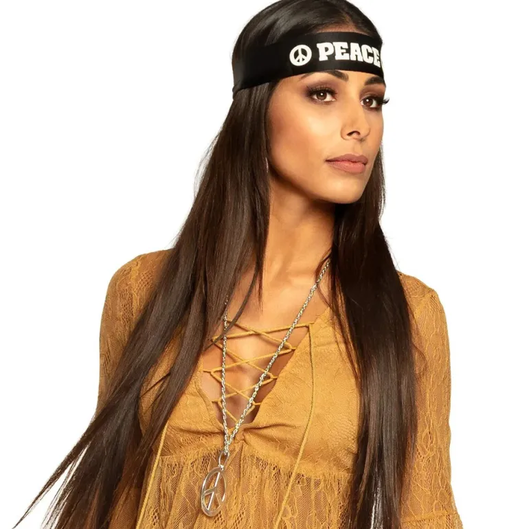 Hippie Set Peace Deluxe - bril + hoofdband + ketting