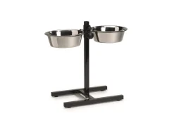 Hondenstandaard voor 2 eetbakken 25 cm