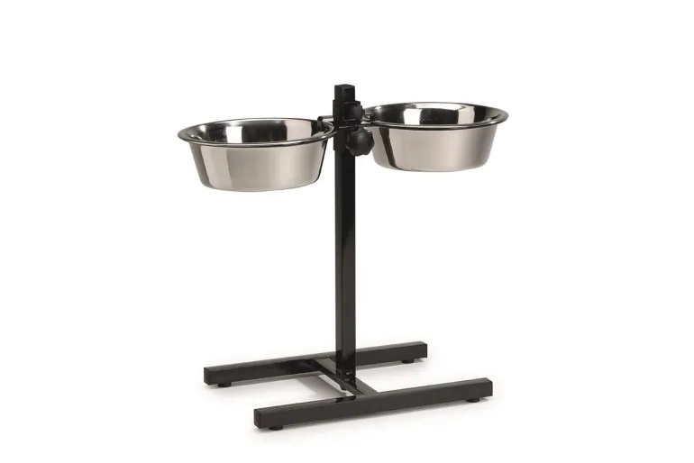 Hondenstandaard voor 2 eetbakken 25 cm