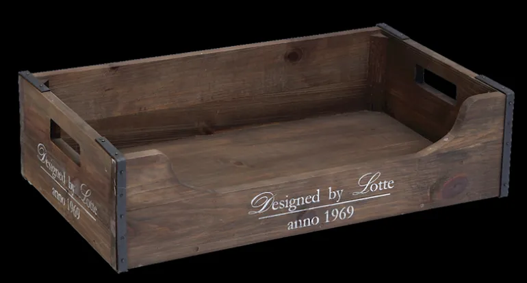 Houten ligmand hond