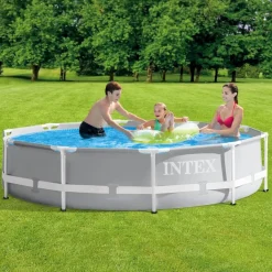 Intex prism frame zwembad Ø 305x76 cm + filterpomp 12V