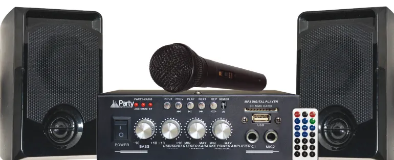 Karaoke Set W/Usb Mic + 2Spk