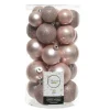 Kerstbal Glitter Poederroze - 30 stuks